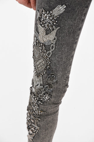 Jewel Detail Skinny Fit Denims