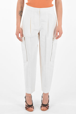 Pantaloni Cargo in Misto Cotone ad 1 Pince