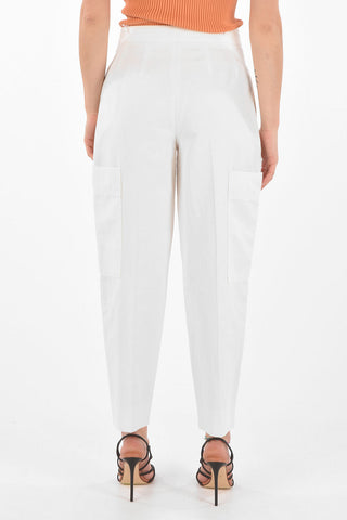 Pantaloni Cargo in Misto Cotone ad 1 Pince