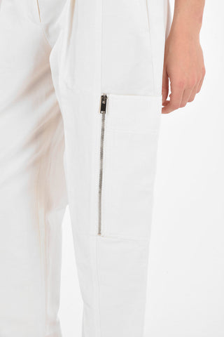 Pantaloni Cargo in Misto Cotone ad 1 Pince