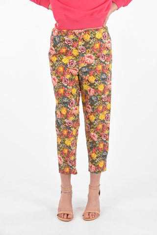 pantaloni capri fantasia floreale