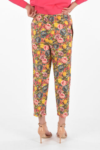pantaloni capri fantasia floreale