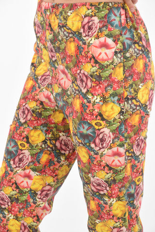 pantaloni capri fantasia floreale