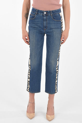 5 Pocket Side Logo Band Cropped Fit Denims