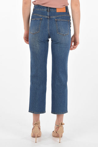 5 Pocket Side Logo Band Cropped Fit Denims