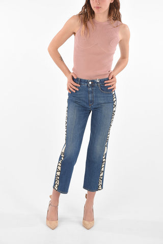 5 Pocket Side Logo Band Cropped Fit Denims