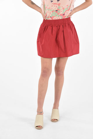 solid color mini skirt with Stretchy Waist Band