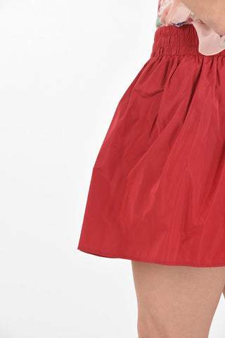 solid color mini skirt with Stretchy Waist Band