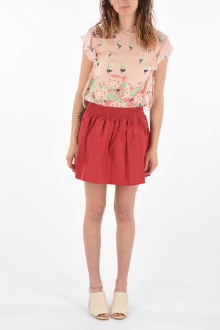 solid color mini skirt with Stretchy Waist Band
