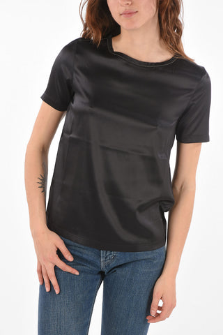 Satin T-shirt with Jewel Profile