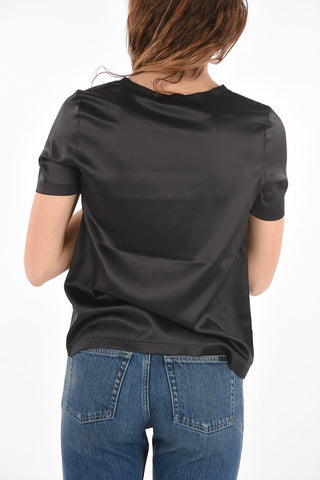 Satin T-shirt with Jewel Profile