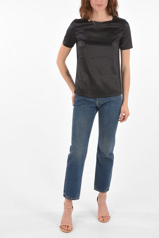 Satin T-shirt with Jewel Profile