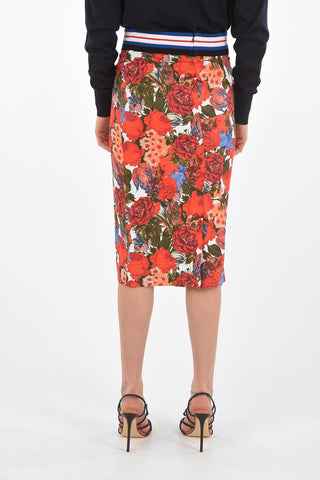 Back Split Floral Patterned Longuette