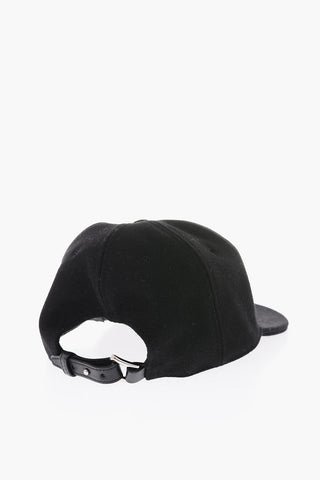 GARAVANI VLNT wool cap with leather details