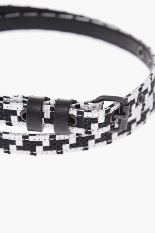 15mm leather and fabric belt
