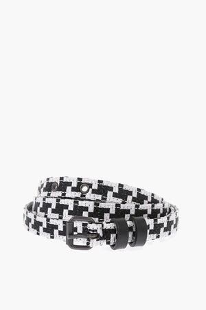15mm leather and fabric belt