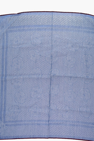 foulard in cotone con ricamo tigre