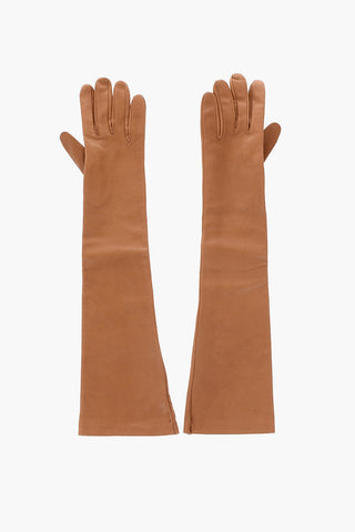 leather long gloves