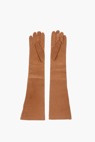 leather long gloves