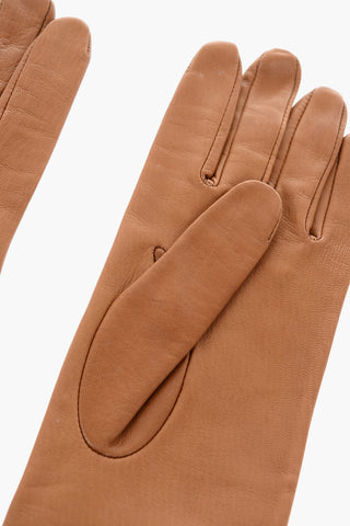 leather long gloves