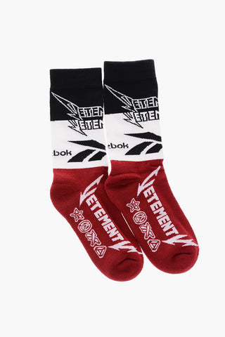 REEBOK embroidered long socks