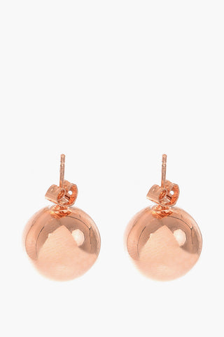 silver sphere earrings