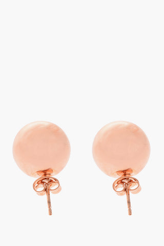 silver sphere earrings