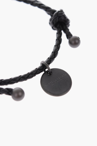 Bracciale in pelle intrecciato