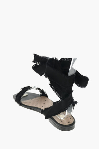 Lace-up Silk Sandals