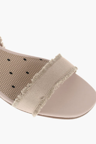 Lace-up Silk Sandals