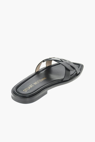 Braided Soft Leather SIERRA Slides with Square Toe