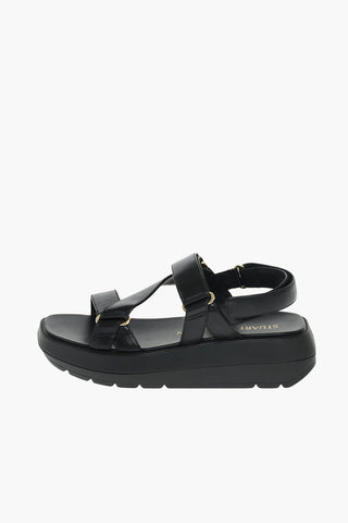 Soft Leather MOXIE SPORT Platform Sandals with Strap Closure 4,5 cm