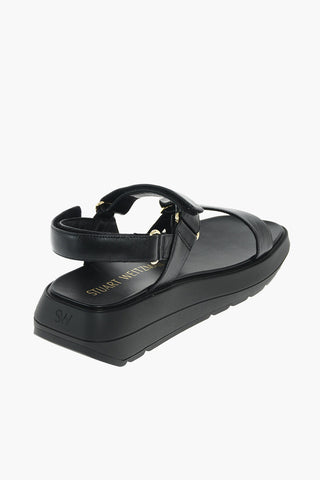 Soft Leather MOXIE SPORT Platform Sandals with Strap Closure 4,5 cm