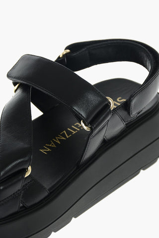 Soft Leather MOXIE SPORT Platform Sandals with Strap Closure 4,5 cm