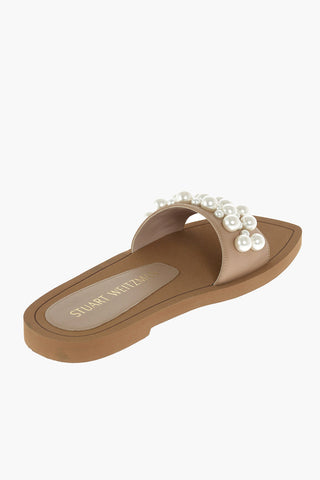 Slides GOLDIE in Pelle con Perle Decorative