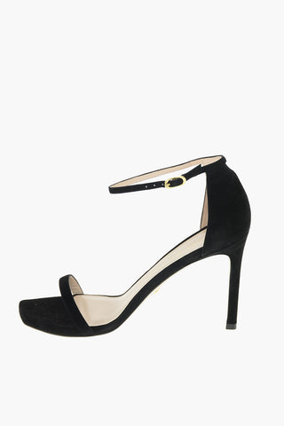 Suede Leather AMELINA 95 Sandals 10 cm