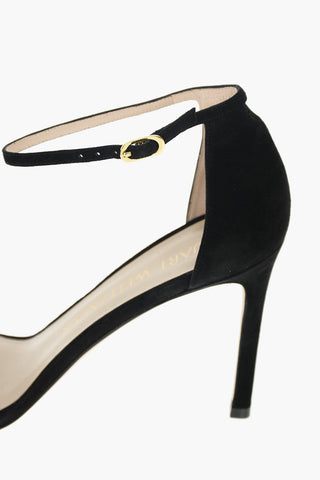 Suede Leather AMELINA 95 Sandals 10 cm