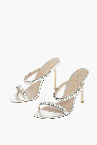 Metallic Leather ALEENA SHINE with Jewel Embellishment 10,5 cm