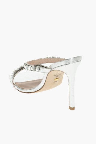Metallic Leather ALEENA SHINE with Jewel Embellishment 10,5 cm