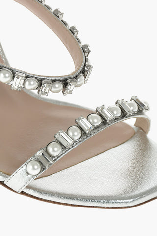 Metallic Leather ALEENA SHINE with Jewel Embellishment 10,5 cm