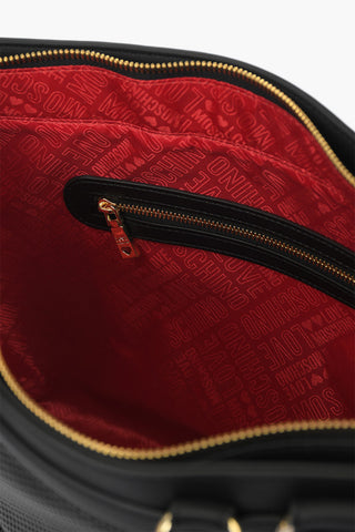 LOVE Perforated faux leather tote bag