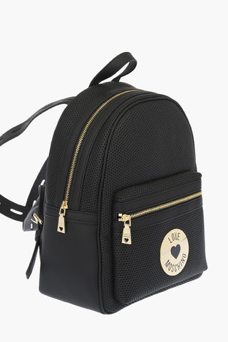 LOVE zaino in ecopelle traforato con maxi tasca frontale