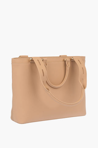 LOVE Perforated faux leather tote bag