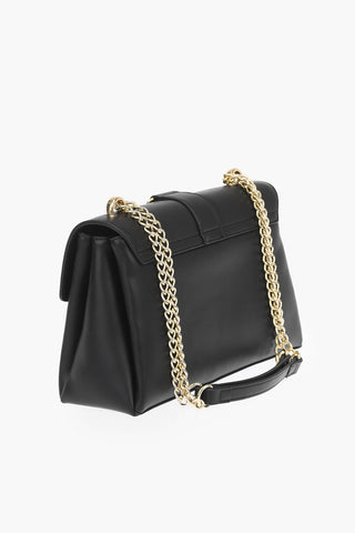 LOVE faux leather bag with chain shoulder strap