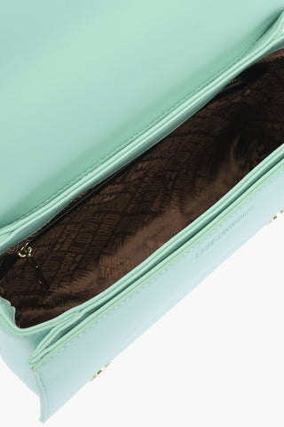 LOVE quilted faux leather bag with chain shoulder strap