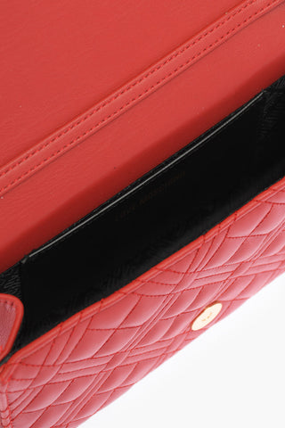 LOVE quilted faux leather bag with chain shoulder strap