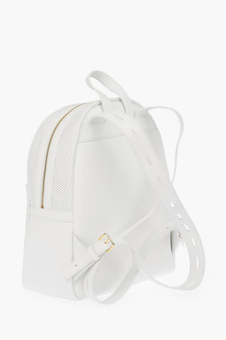 LOVE perforated faux leather backpack with maxi pocket on the front