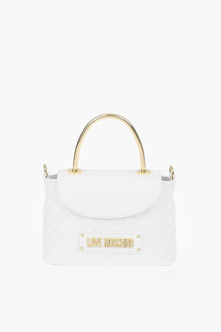 LOVE quilted faux leather mini bag with chain removable shoulder strap