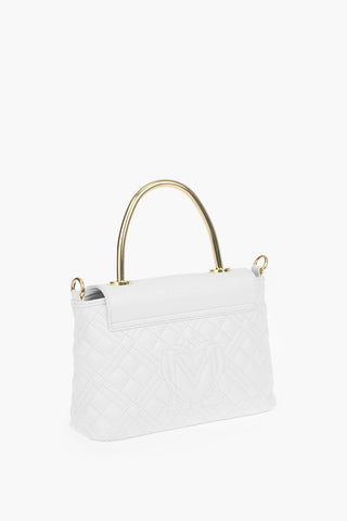 LOVE quilted faux leather mini bag with chain removable shoulder strap