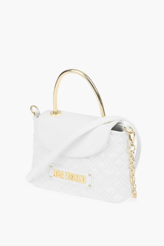 LOVE quilted faux leather mini bag with chain removable shoulder strap